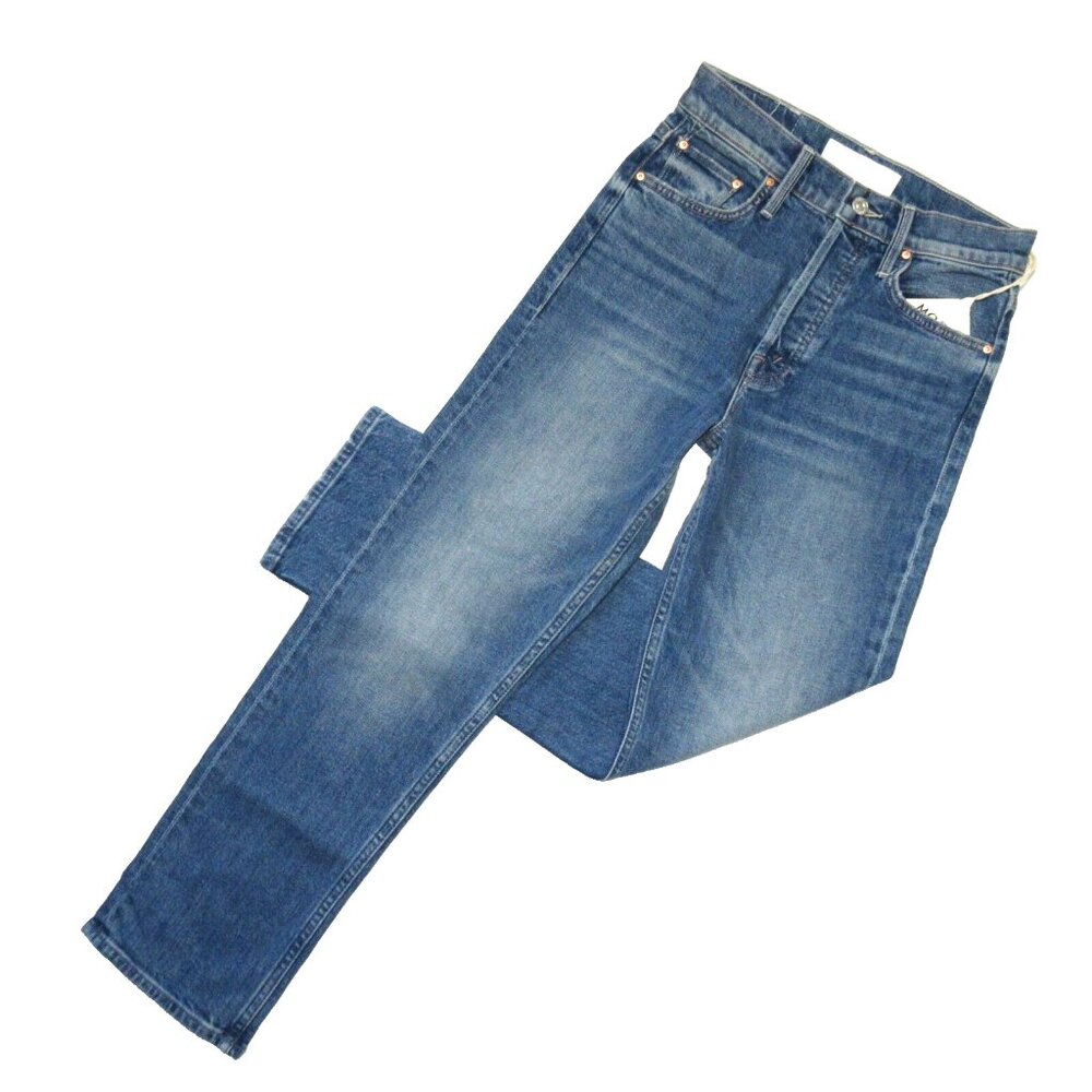 NWT Mother Superior The Tomcat in Kneeling On Stones Straight Crop Jeans 25 $258
